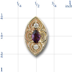 80886 amethyst Bracelet Slide 